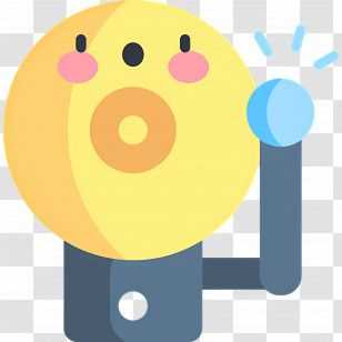 Boxing Bell - Cute Yellow Alarm Bell Transparent PNG