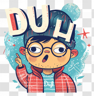 Duh - Duh Cartoon Character Expression Transparent PNG