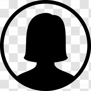 Female User Icon Design Clip Art - Black Transparent PNG