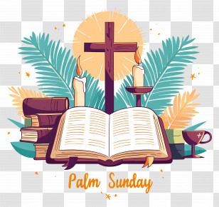 Palm Sunday - Palm Sunday Religious Illustration Transparent PNG