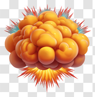 Bomb Blast - Dynamic Explosion Illustration Transparent PNG