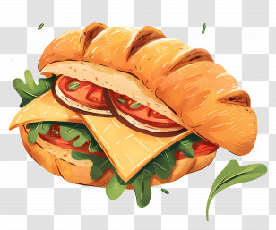 Panera Bread - Delicious Sandwich With Cheese Transparent PNG