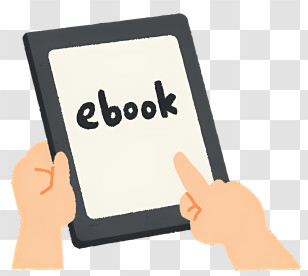Clipart - Ebook Reader In Hand Transparent PNG