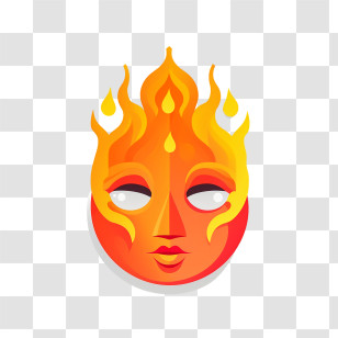 Fire - Flame Face Cartoon Transparent PNG