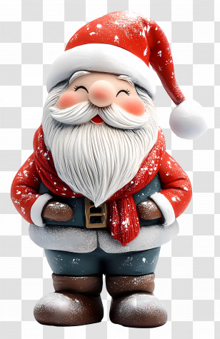 Christmas Gnome - Santa Claus Figurine For Christmas Transparent PNG