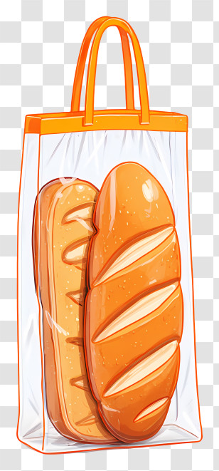 Bread In Plastic Bag - Bread In Bag Illustration Transparent PNG