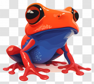 Poison Dart Frog - Colorful Frog Illustration Transparent PNG