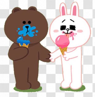 Line Friends Brown Bear Rabbit Transparent Png