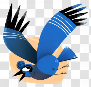 Blue Bird - Blue Bird In Flight Transparent PNG
