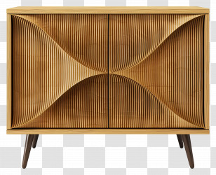 Wooden Cabinet - Modern Wooden Cabinet With Unique Design Transparent PNG