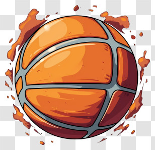 Basketball - Cartoon Illustration Of Basketball Transparent PNG