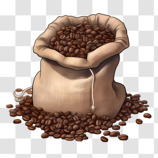 Coffee Beans Bag - Sack Of Fresh Coffee Beans Transparent PNG