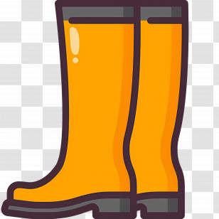 Rain Boot - Bright Yellow Rain Boots For Wet Weather Transparent PNG