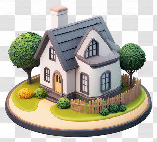 3d Home - Small Cute Doodle House Transparent PNG
