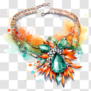 Fancy Necklace - Elegant Jewelry Necklace Transparent PNG