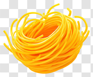 Spaghetti - Yellow Noodles Food Illustration Transparent PNG
