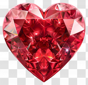 Ruby Heart - Red Heart-Shaped Gemstone For Romantic Design Transparent PNG