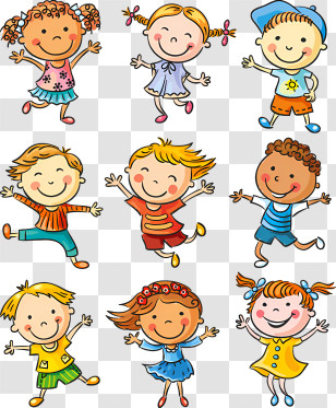 Cartoon Kid - Happy Cartoon Children Transparent PNG