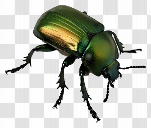 Beetle - Shiny Green Beetle Transparent PNG