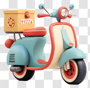 Pizza Delivery - Pizza Delivery Scooter Transparent PNG