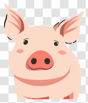 Pig - Adorable Cartoon Pig Illustration Transparent PNG