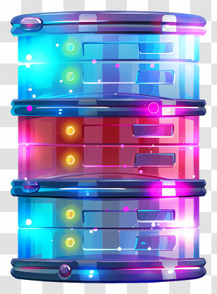 Database Data - Colorful Digital Server Transparent PNG