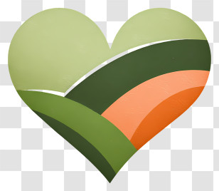 Rolling Hills Logo - Green Heart Landscape Logo Transparent PNG