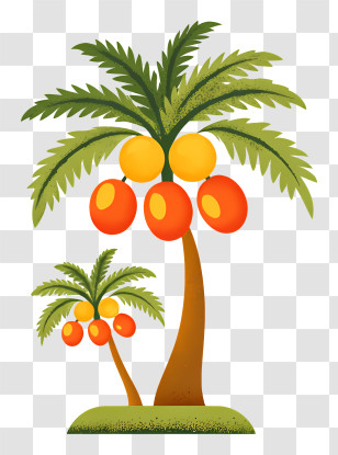 Palm Oil Logo - Tropical Palm Trees Transparent PNG