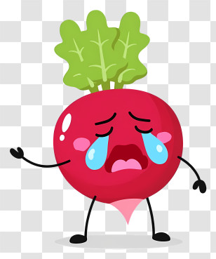 Cartoon Radish - Crying Radish Cartoon Transparent PNG