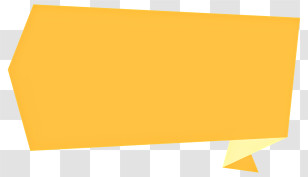 Speech Bubble - Yellow Geometric Speech Bubble For Communication Transparent PNG