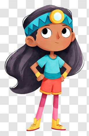 Isabella Alvarado - Confident Headband Hero Girl Transparent PNG