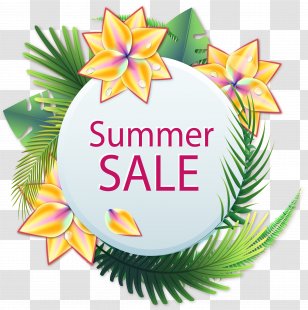 Yellow Flower Summer Promotional Poster - De - Christmas Ornament Transparent PNG