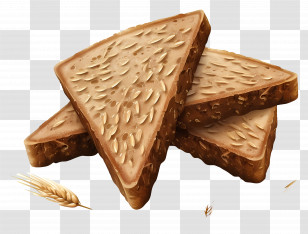 Toasted Bread - Brown Toasted Bread Slices Transparent PNG