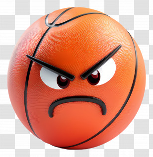 Basketball - Angry Basketball Cartoon Character Transparent PNG