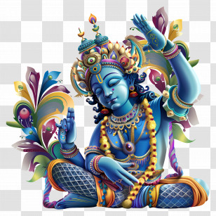 Apara Ekadashi - Blue Deity In Hinduism Transparent PNG