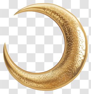 Crescent Moon - Golden Crescent Moon Transparent PNG