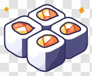 Sushi Roll - Sushi Rolls In Cute Illustration Style Transparent PNG