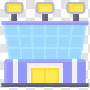 Cricket Stadium - Modern Building With Lights Transparent PNG