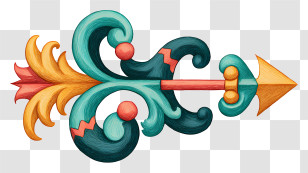 Fancy Arrow - Colorful Decorative Arrow Design Transparent PNG