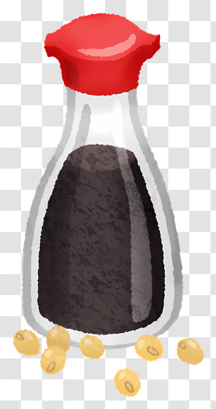 Soy Sauce - Soy Sauce Bottle Illustration Transparent PNG