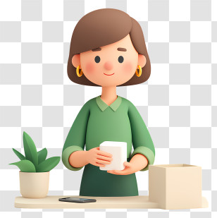 Modern Home Living - Shopkeeper Holding Product Box Transparent PNG