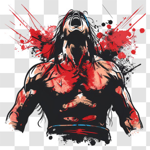 Wrestling - Fierce Warrior In Battle Transparent PNG