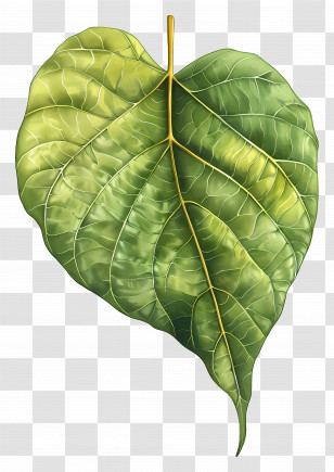 Green Leaf - Beautiful Green Leaf Detailed Illustration Transparent PNG