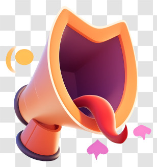 Vector Illustration - Happy Cartoon Megaphone Transparent PNG