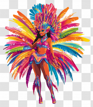 Rio Carnival - Colorful Carnival Dancer Transparent PNG