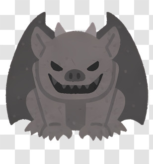 Icon - Gray Scary Gargoyle Statue Transparent PNG