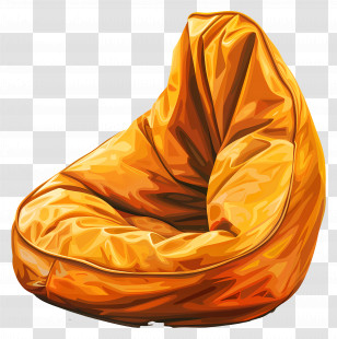 Oversized Bag Chair - Orange Bean Bag Chair Transparent PNG