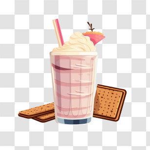 Milkshake
 - Creamy Milkshake With Crispy Biscuits Transparent PNG