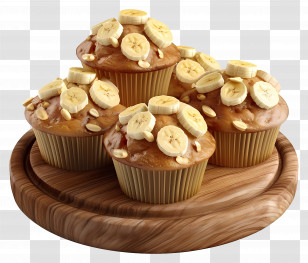 Banana Nut Muffins - Delicious Banana Muffins Transparent PNG