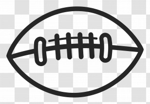 Super Bowl - Simple Football Outline Design Transparent PNG